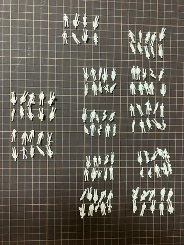 첨경 1/100 화이트 인형 세트 118체