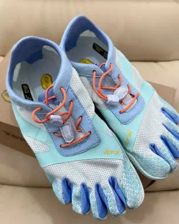 새상품 Vibram 비브람 운동 5본 손가락 신발 블루 23.5cm
