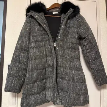 다리치 레이디 미디 트위드 다운 코트