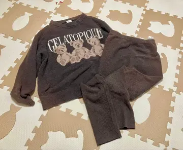 젤라또피케 셋업 룸웨어 파자마 곰 자수 젤라피케