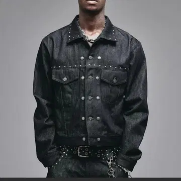 anderhunk 스터드 디자인 리지드 데님 자켓