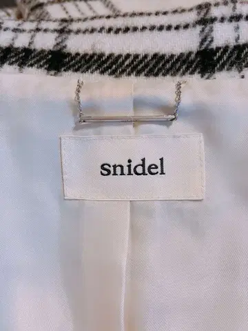 스나이델 롱 코트 체크 무늬 사이즈 1 구하기 어려움 상품 성숙/러블리