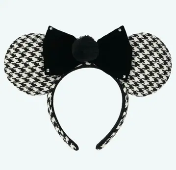 디즈니 머리띠 하운드투스 체크 패턴
