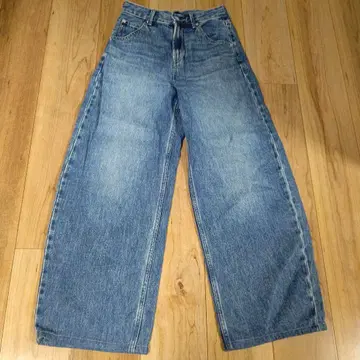 유니클로 배기 커브 진즈 67BLUE 22 인심 68cm