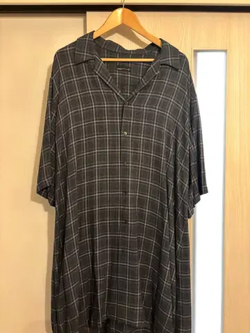 LAD MUSICIAN 체크 무늬 반팔 셔츠 사이즈 46