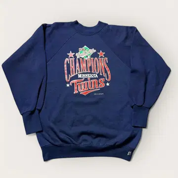 80s MLB 트윈스 빈티지 맨투맨 월드 시리즈 네이비