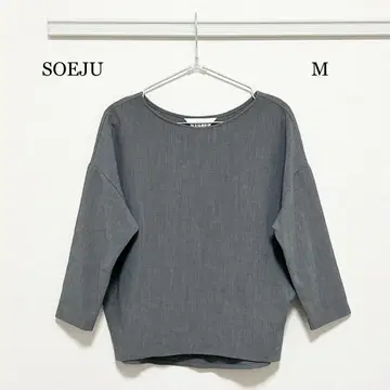 0565 SOEJU 울라이크 코쿤 블라우스 8부 소매 M 사이즈 그레이
