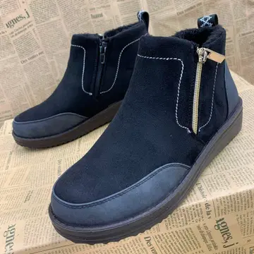 새상품 여성용 22.5cm 경량 보아 안감 지퍼 부츠 블랙 9840