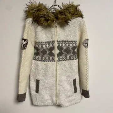 NAPAPIJRI 나파피리 퍼 탈부착 니트 자켓 M