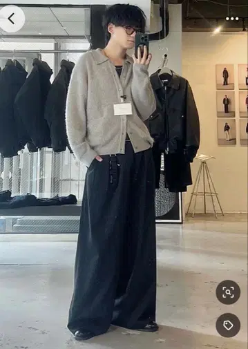 MOHAIR BLEND KNIT SHIRT CARDIGAN