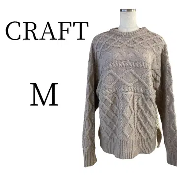 컨디션 최상 CRAFT 크라프트 베이지 긴팔 니트 스웨터 M