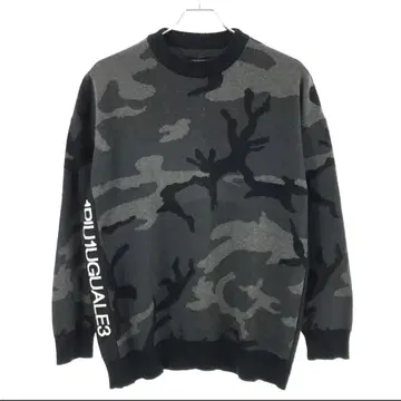 1piu1uguale3 우노피우노우과레토레 카모플라쥬 패턴 코튼 니트