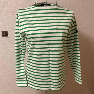 세인트 제임스 SAINT JAMES 스트라이프 라이트 그린 x 화이트