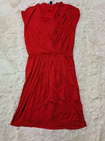 DKNY 슬리브리스 원피스 M 레드 다나카란 뉴욕 드레스