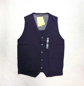 새상품 ORIHICA 오리히카 워셔블 스마트 베스트 니트 울 보라색