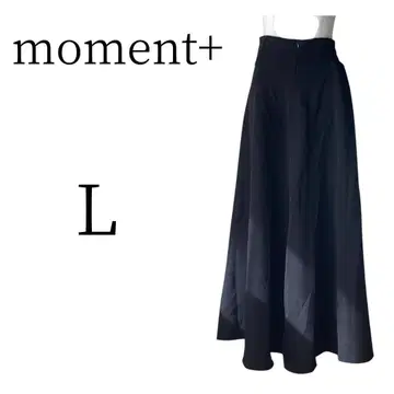 새상품 moment+ 모먼트플러스 블랙 롱 플레어 스커트 L