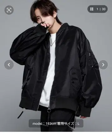 ADRER 리버서블 밀리터리 MA-1 블루종 S