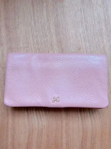 핑크 프린지 부착 장지갑