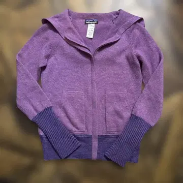 파타고니아 캐시미어 100% 니트 후드티 퍼플 S