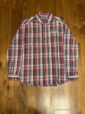 CLUCT 긴팔 셔츠 빨간색 체크