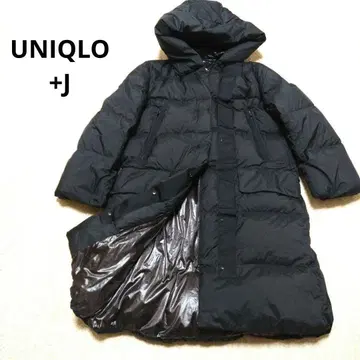 UNIQLO+J 질 샌더 다운 롱 코트 M 블랙