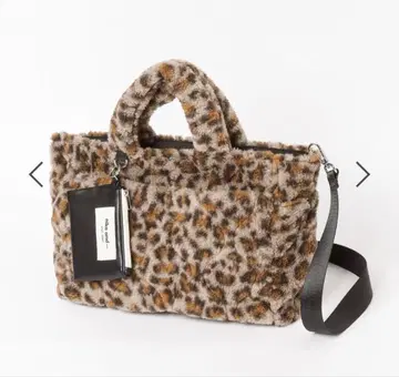 니코앤드 오리지널 파우치 포함 퀼트 토트백 M 레오파드