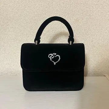the virgins heart logo bijou bag black