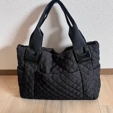 earPAPILLONNER 퀼팅 수지 부품 토트백