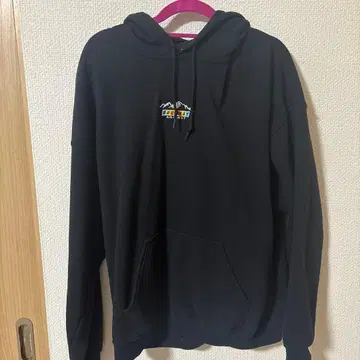 Color at Against 블랙 L 사이즈 후드티