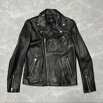 FRAMeWORK 램 가죽 더블 라이더 자켓 38 M 블랙