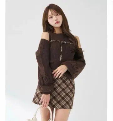 Darich 도킹 미들 허리 니트 미니 원피스 미사용 새상품