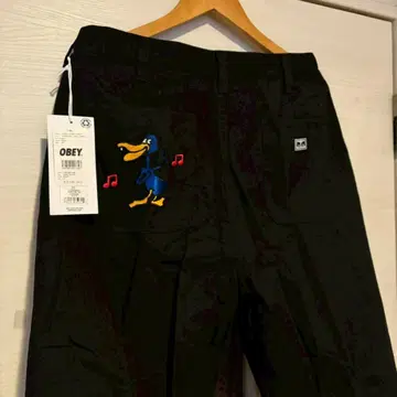 OBEY 오베이 워크 팬츠 블랙 자수 31인치