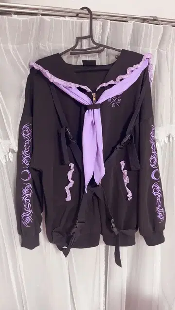 비련 KRY 세일러 아우터 서브컬쳐 보라색 블랙