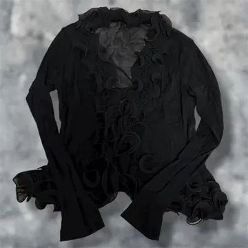 00s 모드 스타일 프릴 시어 가디건 A15