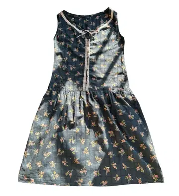 70s 80s 유럽 프랑스 앤티크 구제 의류 빈티지 꽃무늬 원피스