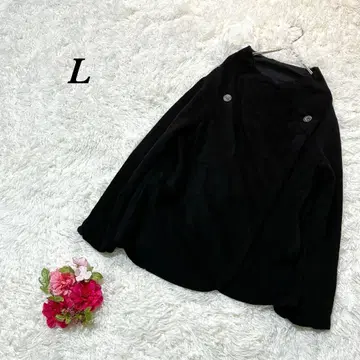 노브랜드 케이프 코트 L 블랙 드레이프감 버튼 포함