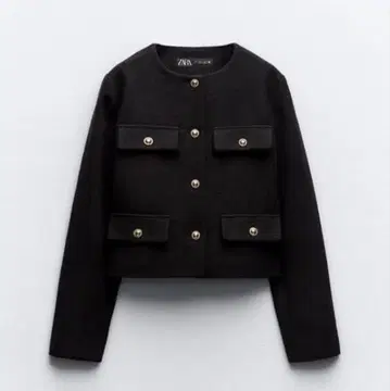 ZARA [ 완판템 ] 플랩 크롭 자켓 블랙 M
