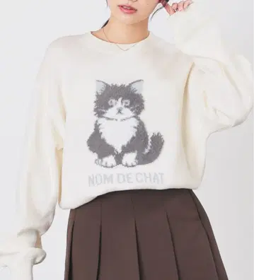 애니멀 무늬 니트