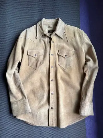 DOG HOUSE 스웨이드 셔츠 L 베이지