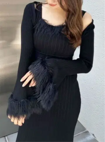 원피스 퍼 볼레로 세트 원피스