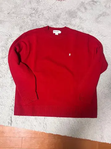 GYMPHLEX 울 캐시미어 크루넥 풀오버 니트 RED