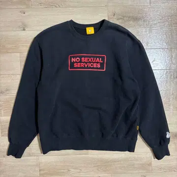 FR2 NO SEXUAL SERVICES 크루넥 맨투맨 블랙 L