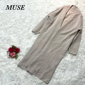 뮤즈 롱 코트 롱 가디건 베이지 엘레강트