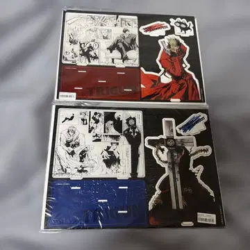 TRIGUN 애니메이트 한정판 명장면 아크릴 스탠드 바슈 울프우드 세트