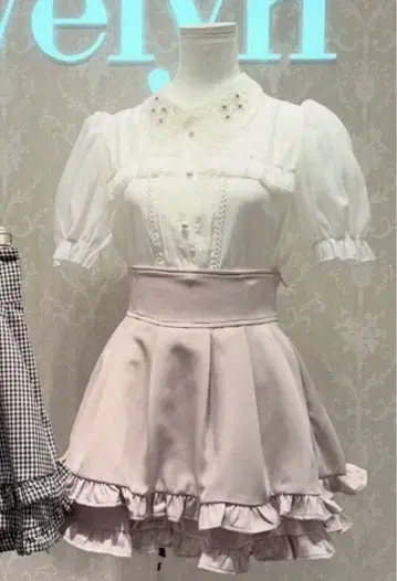 evelyn 더블 프릴 sk pink