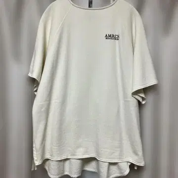 America 아이보리 T셔츠 사이드 지퍼