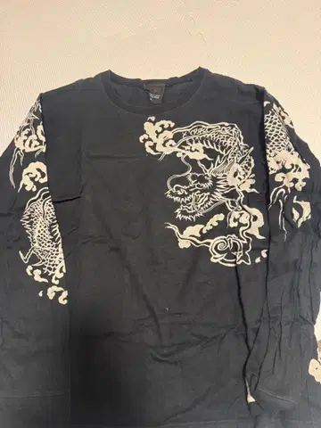 일본풍 패턴 프린트 긴팔 티셔츠 용