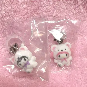 산리오 메지루시 액세서리 포근포근 스노우 쿠로미 마이멜로디 2개 세트