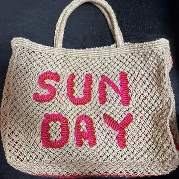 SUN DAY 메쉬 바스켓 토트백