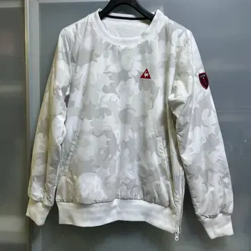 르꼬끄 스포르티브 고양이 패턴 화이트 여성용 자켓